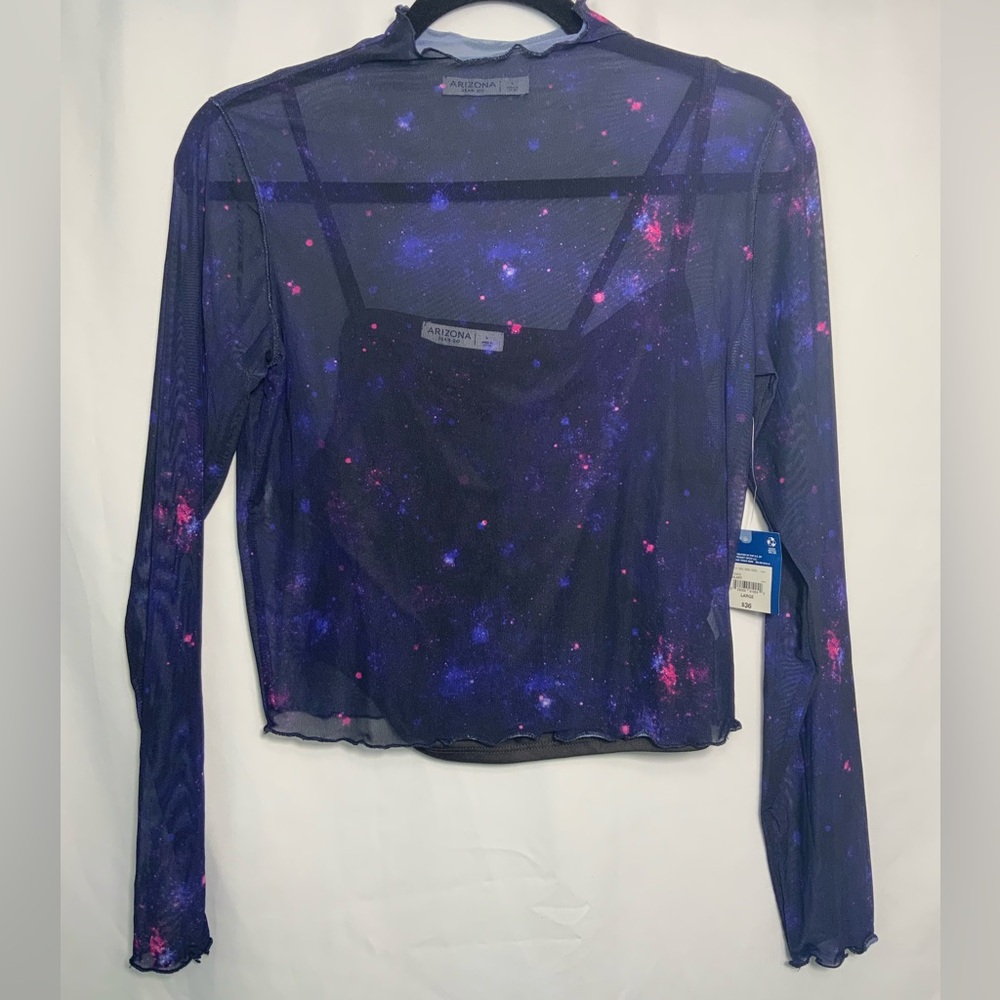 NWT Arizona Jean Company Starry Night Long Sleeve Top